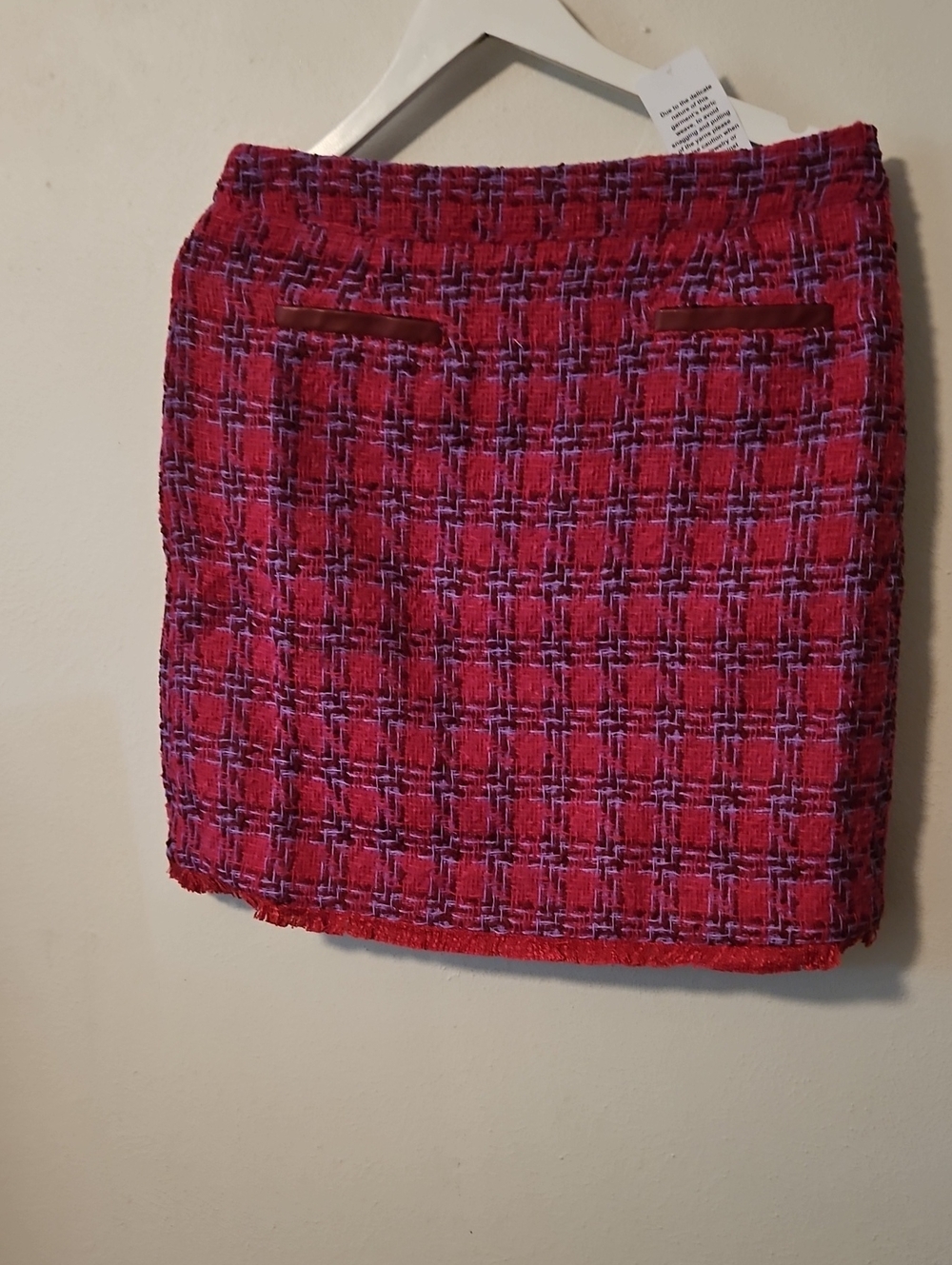 G BY GIULIANA BLACK LABEL Plaid Tweed Mini Skirt - Women's Stylish Pencil Skirt